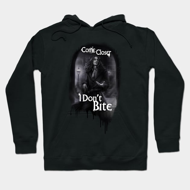 Beckoning (Come Closer, I Don't Bite) Hoodie by Art of Ariel Burgess